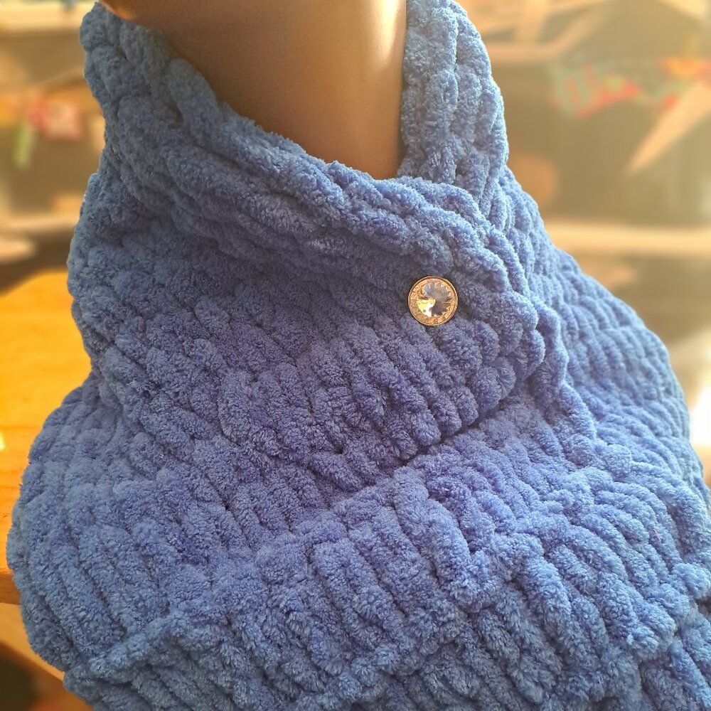 Scarf with Button Closure Handmade
